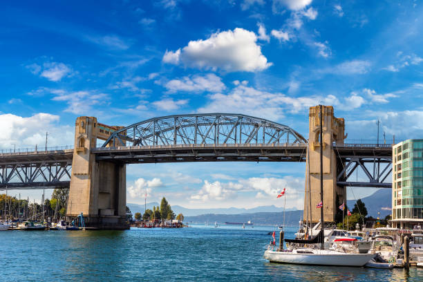 Burrard Street Bridge in a sunny day in Vancouver, Canada