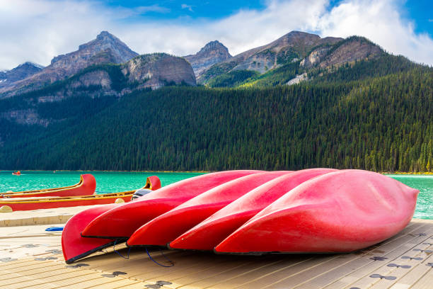 istock Canoes on Lake Louise, Banff 1346259441