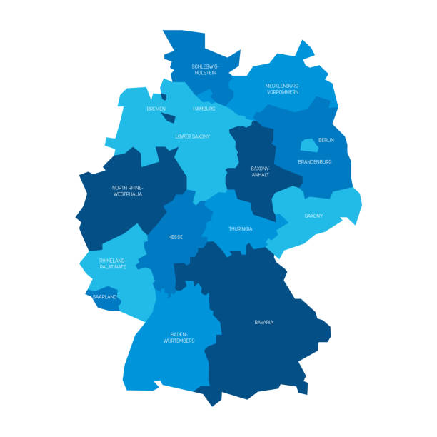 Karte Bundesländer Deutschland Zum Ausdrucken Vector Deutschland Bundesländer Baden Württemberg - Illustrationen und