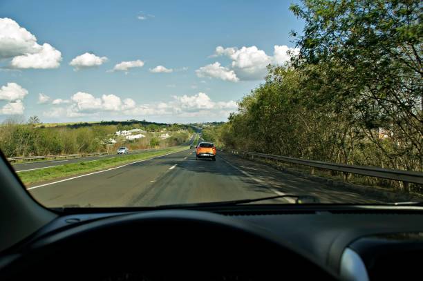 istock Driver point of view at the highway 1346266886