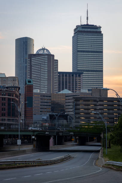 istock Downtown Boston a sunset with no traffic 1346268166