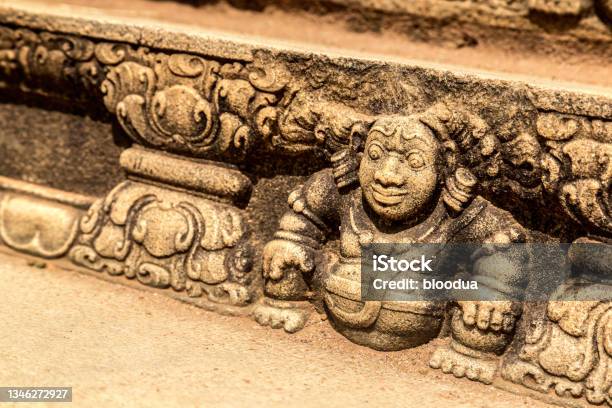 Guardian On Stone In Anuradhapura Stock Photo - Download Image Now - Sri Lanka, Anuradhapura, Tourism