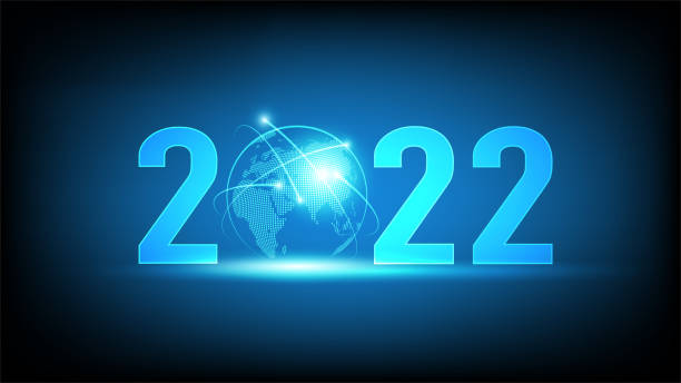 istock New Year 2022 Futuristic globe digital transformation abstract technology with blue background 1346283463
