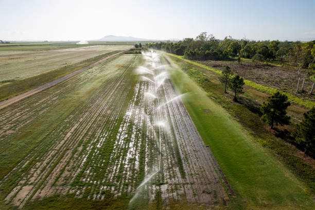 paisaje aéreo de drones - watering place fotografías e imágenes de stock
