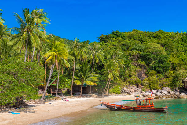 istock Sai Nuan beach at Koh Tao island 1346287244