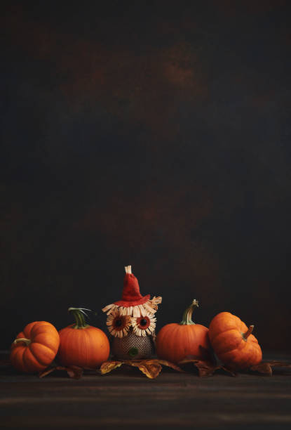 istock Cute Owl with Pumpkins for Thanksgiving and Fall 1346288030