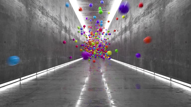 Colorful bouncing balls
