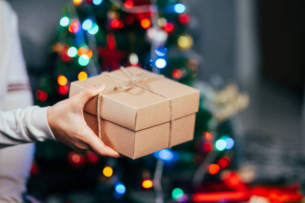 istock gift box for Christmas and Newyear holiday background 1346293024