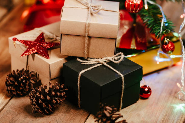 istock gift box for Christmas and Newyear holiday background 1346293076
