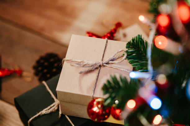 istock gift box for Christmas and Newyear holiday background 1346293079