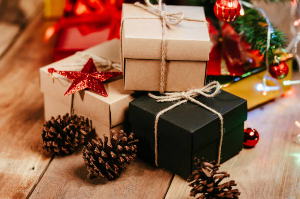 istock gift box for Christmas and Newyear holiday background 1346293080