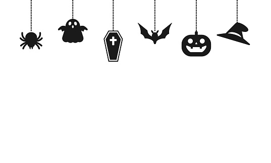 Halloween decoration background of vector illustration