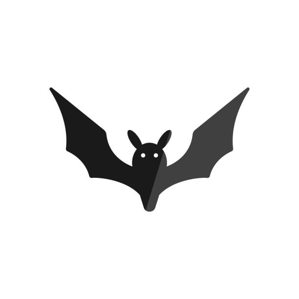 ilustrações de stock, clip art, desenhos animados e ícones de halloween bat of vector illustration - bat cartoon halloween wing