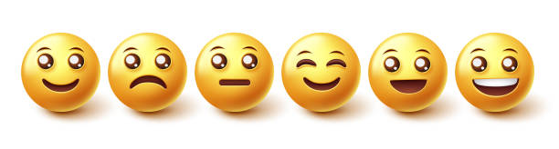 istock Emoji character vector set. Emoticon cute, happy and smiling yellow face collection isolated in white background for 3d graphic design elements. 1346294756