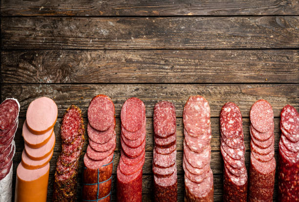 istock Set of different types of sausages 1346299624