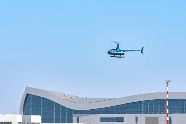 istock Helicopter flying in the sky during a sunny day 1346303046