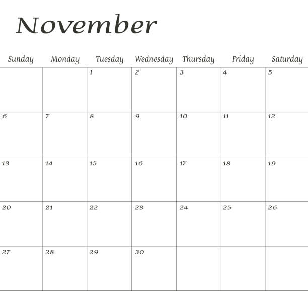 istock November 2022. Calendar planner design template. Week starts on Sunday. 1346304119