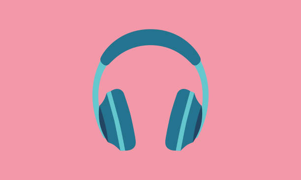 ilustraciones, imágenes clip art, dibujos animados e iconos de stock de auriculares inalámbricos teal - headset