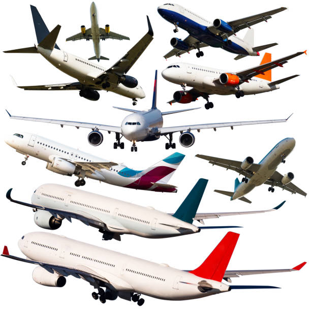 istock Set of passenger airliners isolated 1346307366