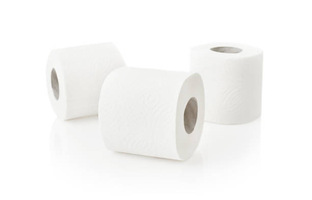 istock White toilet paper, on white isolated background 1346308135