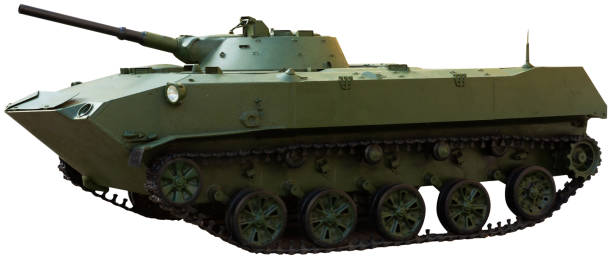 istock Closeup of model of soviet tank bmd-1 1346308479