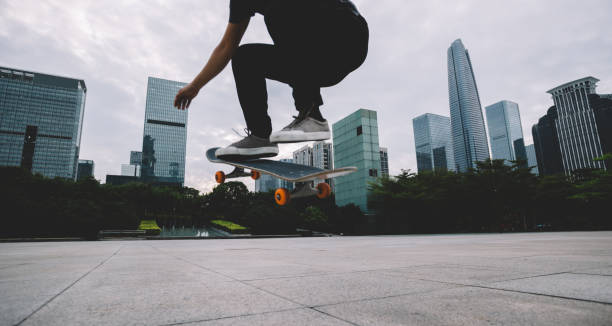 istock Skateboarder skateboarding outdoors in city 1346313374