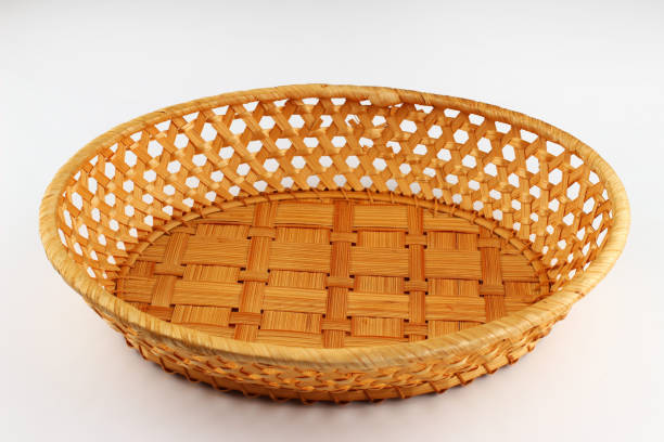 istock Wicker basket on a white background place for text cope space 1346314867