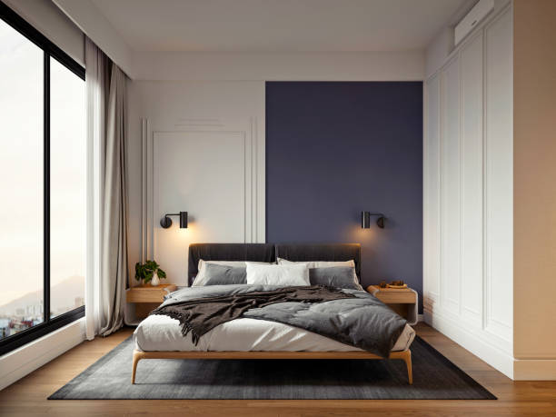 istock 3d render of luxury hotel room 1346326718