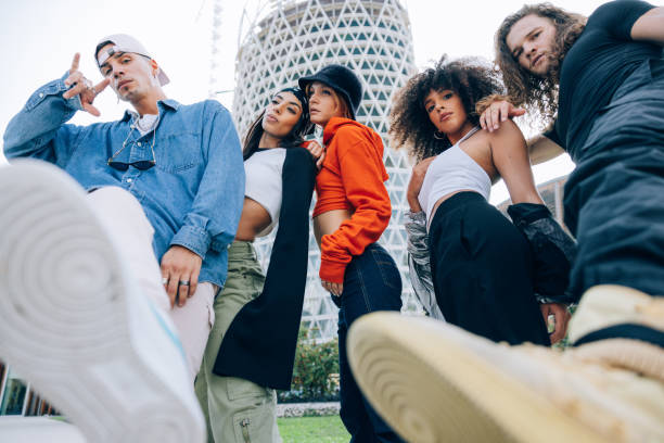 istock Multiethnic group of hip hop dancers 1346331186