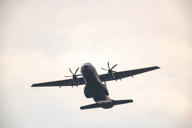 Airplane against blue sky
