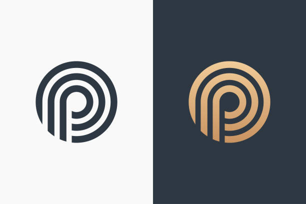 letter p логотип дизайн дизайн векторная иллюстрация дизайн редактируемый измежаемый размер eps 10 - letter p stock illustrations
