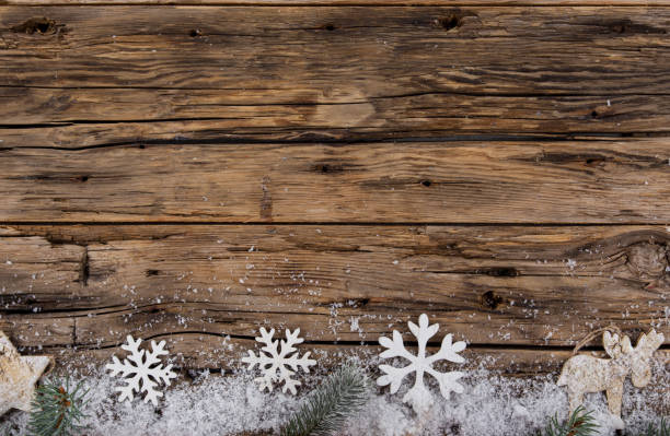 istock Christmas decoration on wooden background 1346345087