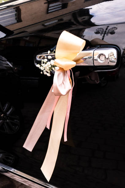 istock Wedding decorations and decorations on the wedding car. 1346345233