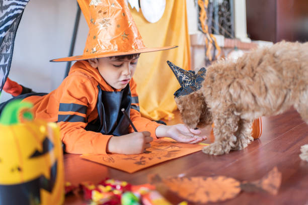 Celebrating In Tent For Halloween