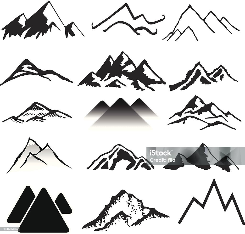Mountains A variety of mountains landscapes. Mountain stock vector