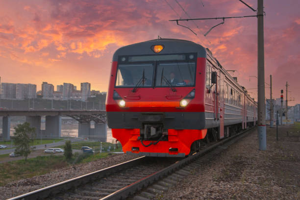 istock A red passenger train arrives at the railway station. Intercity communication. 1346351124