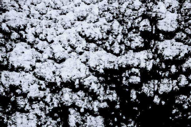 istock white snow isolated on black background. winter elements for design 1346357283