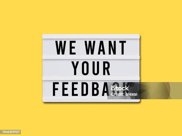 Customer Satisfaction Survey Feedback Lightbox Stock Photo - Download Image Now - Desire, Feedback, Advertisement