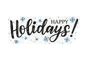 istock Happy Holidays typography poster 1346361046
