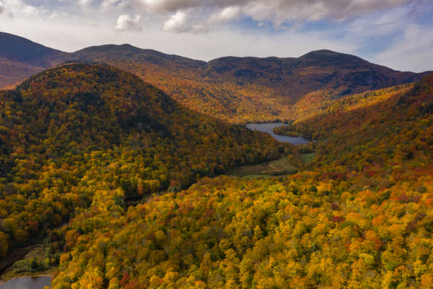 istock Colorful Fall Foliage in Stowe Vermont Northeastern US 1346361262