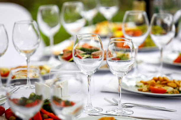 istock Wine Glass on the banquet table. 1346363091