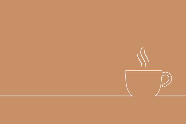 кофе с молоком - coffee time restaurant stock illustrations