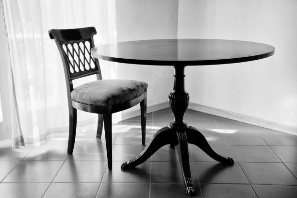 istock Vintage table and chair. 1346370294