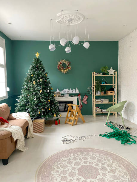 istock Christmas living room decor 1346370926
