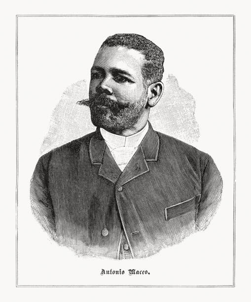 istock Antonio Maceo (1845-1896), Cuban general, wood engraving, published in 1897 1346372802