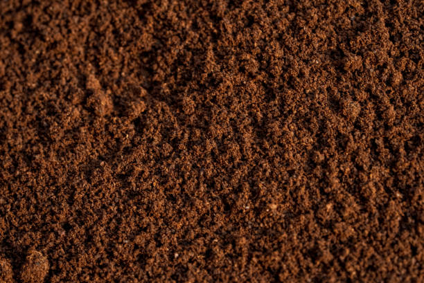 istock close up The texture of the ground coffee for background. 1346379067