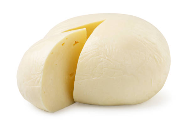 istock Suluguni cheese round on a white background. Isolated 1346379469
