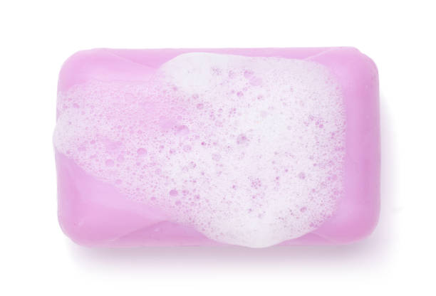 istock pink soap bubble isolated on a white background close up 1346380646