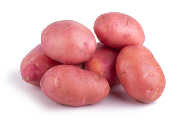 istock Perfect group of Raw Red Potatoes isolated on white background 1346380710