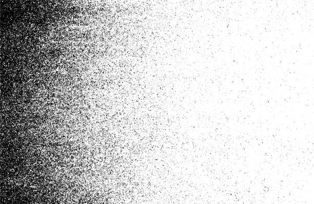 векторный абстрактный фон. черные мелкие частицы на белом фоне. гранж текстура для дизайна - aging process audio stock illustrations